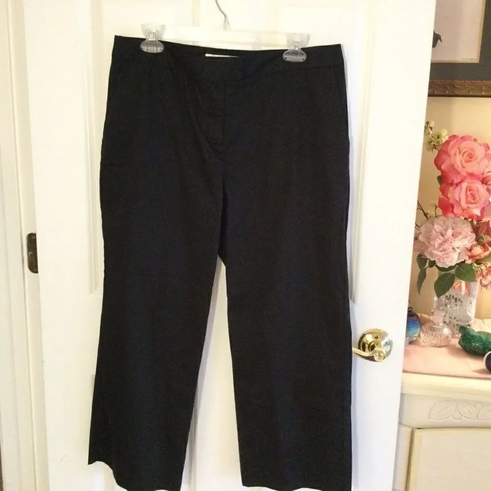 NWOT. Black Polished Cotton Liz Claiborne Sz.  12 - Picture 3 of 10